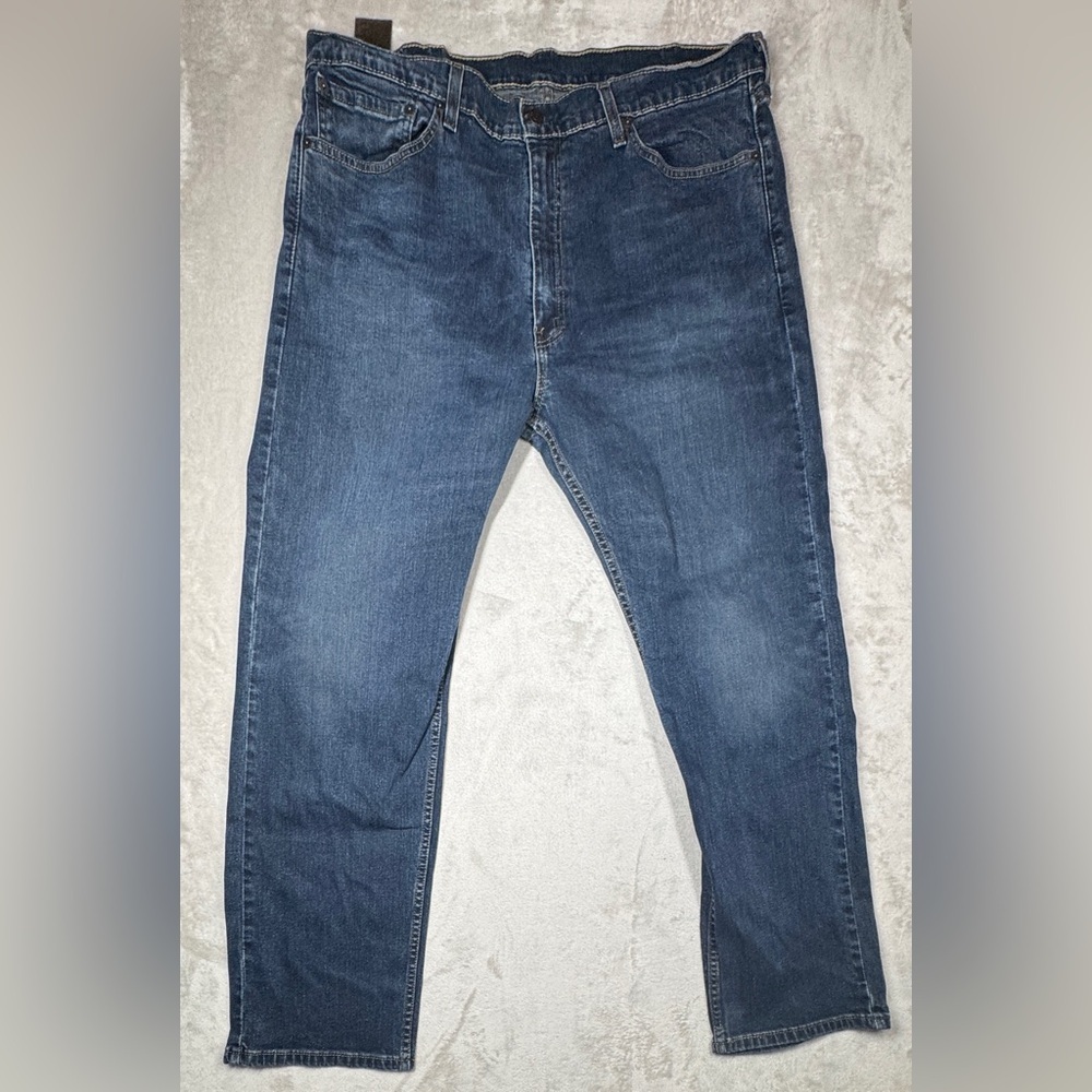 Levi’s Men’s 505 Regular Fit Straight Leg Scar Medium Blue Wash Jeans 40x29